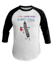 History Teacher Crayon Black Baseball Tee tile