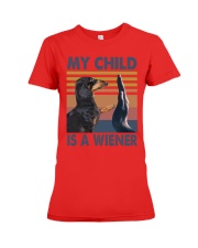 My child is a wiener Premium Fit Ladies Tee tile
