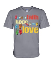 Faith Hope Love V-Neck T-Shirt tile