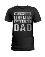 Lineman Dad Ladies T-Shirt tile