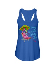 Flamingo sandy toes salty lips Ladies Flowy Tank tile