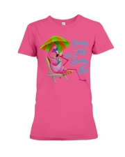 Flamingo sandy toes salty lips Premium Fit Ladies Tee tile