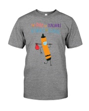 Teacher Crayon Mask Orange Premium Fit Mens Tee tile