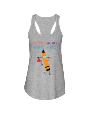 Teacher Crayon Mask Orange Ladies Flowy Tank tile