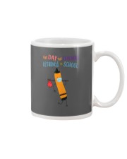 Teacher Crayon Mask Orange Mug tile