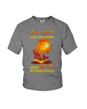 Some girl are just born with book in their soul Youth T-Shirt tile
