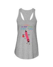 1st Grade Crayon Red Ladies Flowy Tank tile