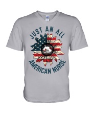 Just an all American Nurse V-Neck T-Shirt tile