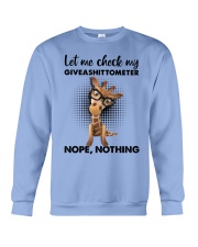 Giraffe Let me check my giveashitometer Crewneck Sweatshirt tile