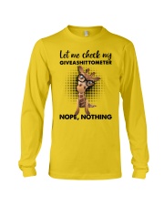 Giraffe Let me check my giveashitometer Long Sleeve Tee tile