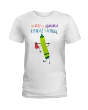 Librarian Crayon Green Ladies T-Shirt tile