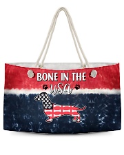 Dachshund Bone in USA Weekender Tote tile