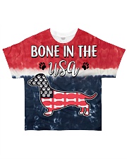 Dachshund Bone in USA All-over T-Shirt front