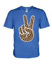 Peace Sign V-Neck T-Shirt tile