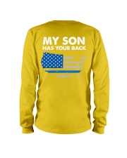 Police Officer Dad My Son has your back Long Sleeve Tee tile