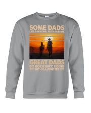 Great dad go horseback riding with daughter Crewneck Sweatshirt tile