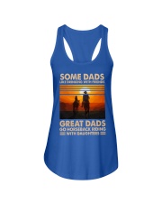 Great dad go horseback riding with daughter Ladies Flowy Tank tile