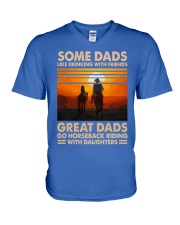 Great dad go horseback riding with daughter V-Neck T-Shirt tile