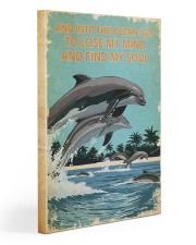 Dolphins And into the ocean I go Gallery Wrapped Canvas Prints tile
