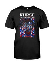 Nurse Live Love Save Lives Tie Dye Flag Classic T-Shirt tile