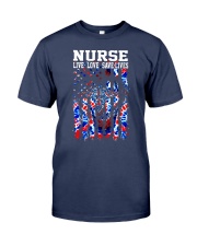Nurse Live Love Save Lives Tie Dye Flag Premium Fit Mens Tee tile