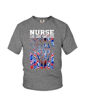 Nurse Live Love Save Lives Tie Dye Flag Youth T-Shirt tile