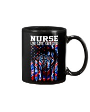 Nurse Live Love Save Lives Tie Dye Flag Mug tile
