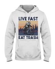 Cycling Live Fast Eat Trash Hooded Sweatshirt front