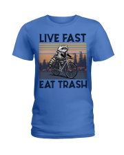 Cycling Live Fast Eat Trash Ladies T-Shirt tile