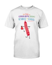Kindergarten Crayon Pink Classic T-Shirt front