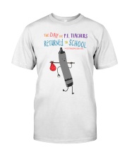 PE Teacher Crayon Black Classic T-Shirt front