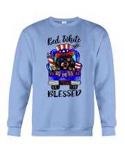 Dachshund Red White and Blessed Crewneck Sweatshirt tile