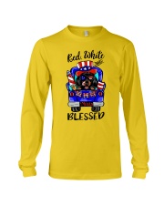 Dachshund Red White and Blessed Long Sleeve Tee tile