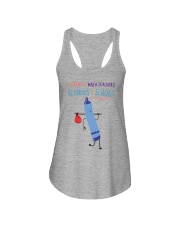 Math Teacher Crayon Blue Ladies Flowy Tank tile