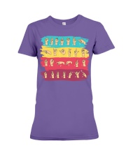 Sign Language Alphabet Premium Fit Ladies Tee tile