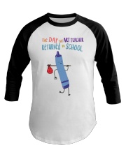 Art Teacher Crayon Blue 2 Baseball Tee tile