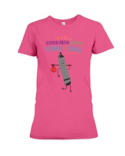 Kindergarten Crayon Black Premium Fit Ladies Tee tile