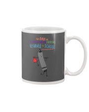 Kindergarten Crayon Black Mug tile