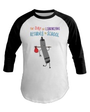 Librarian Crayon Black Baseball Tee tile