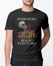 Dachshund and skull Classic T-Shirt lifestyle-mens-crewneck-front-13