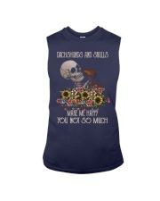 Dachshund and skull Sleeveless Tee tile