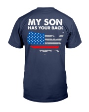 Firefighter Dad My son has your back Premium Fit Mens Tee tile