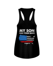 Firefighter Dad My son has your back Ladies Flowy Tank tile