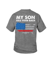 Firefighter Dad My son has your back Youth T-Shirt tile