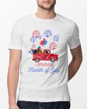 Dachshund American Truck Fourth of July Classic T-Shirt lifestyle-mens-crewneck-front-13