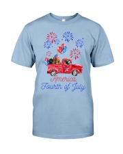 Dachshund American Truck Fourth of July Premium Fit Mens Tee tile