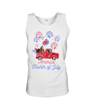 Dachshund American Truck Fourth of July Unisex Tank tile