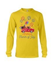 Dachshund American Truck Fourth of July Long Sleeve Tee tile