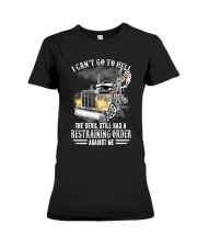 Trucker I can't go to hell Premium Fit Ladies Tee tile