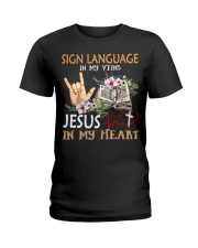 SIGN LANGUAGE Ladies T-Shirt tile